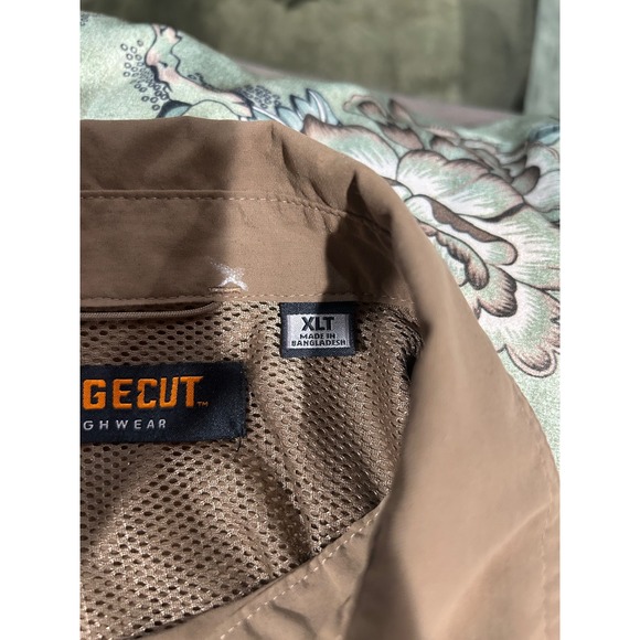 Ridgecut Toughwear Mens XLT Brown Long Sleeve Vented Work Shirt RC 11011 Nylon - Picture 6 of 7